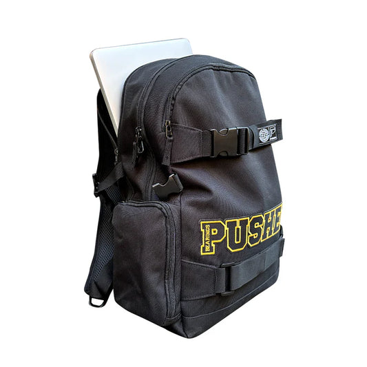 Pusher Skate Backpack - Black front back