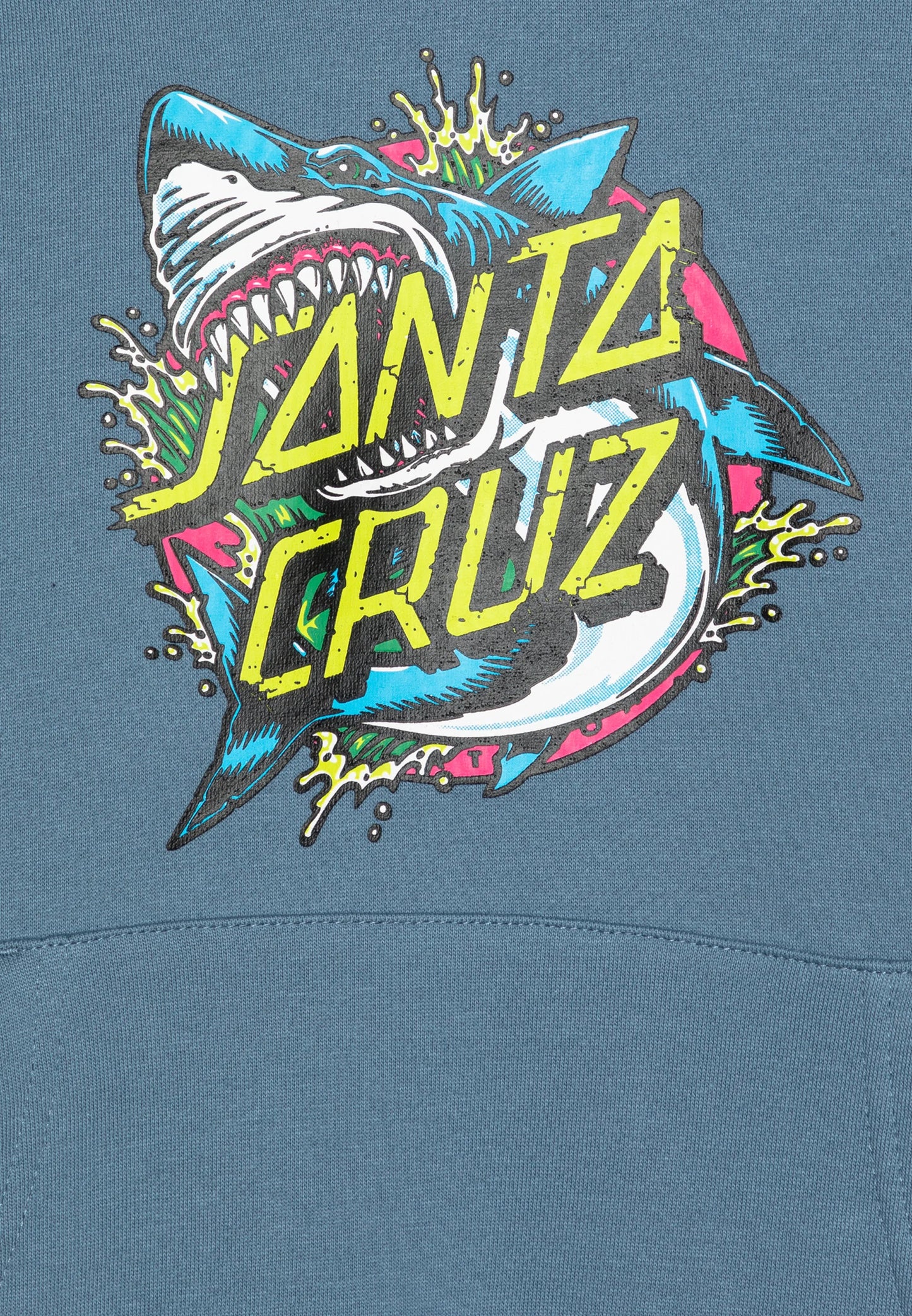 Santa Cruz Youth Shark Dot Front Hood - Dusty Blue