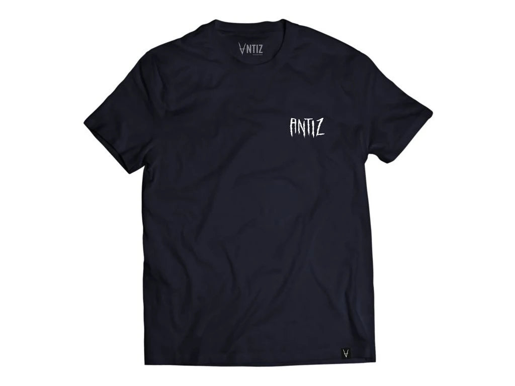 ANTIZ HIBOO TEE NAVY front back