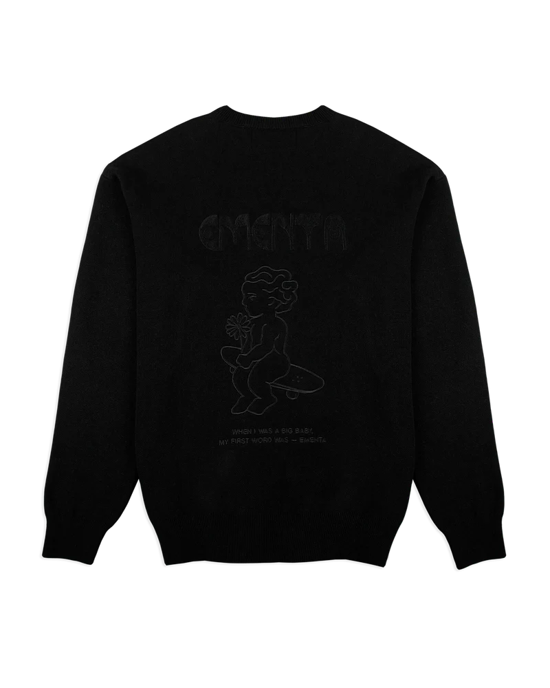 Ementa First Word Knit Crewneck black