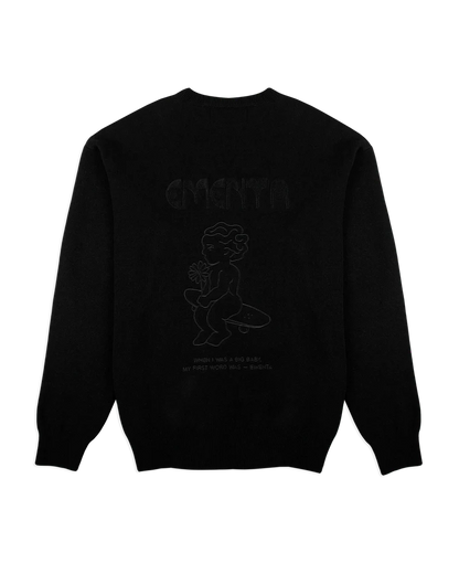 Ementa First Word Knit Crewneck black