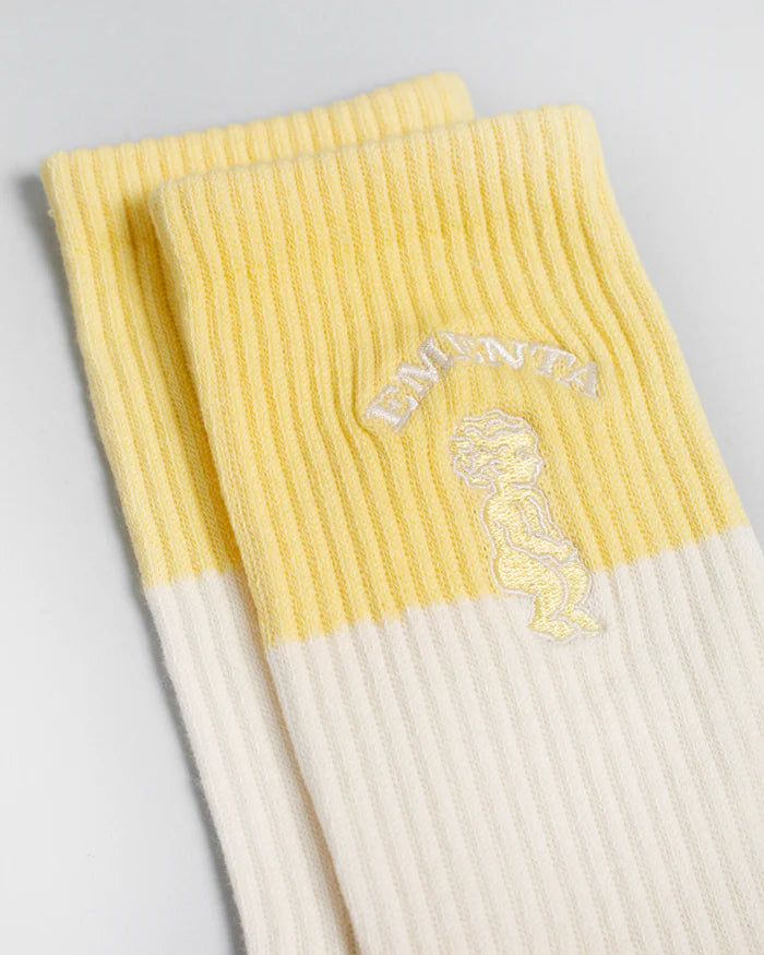 Ementa  2 Tone Socks Yellow/Off White