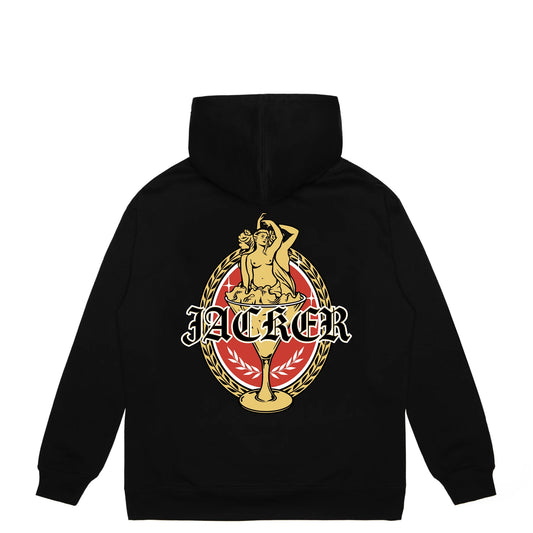 JACKER THREE GRACES  HOODIE - BLACK front back