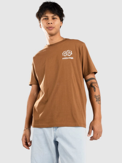 And Feelings Weight T-Shirt brown front back