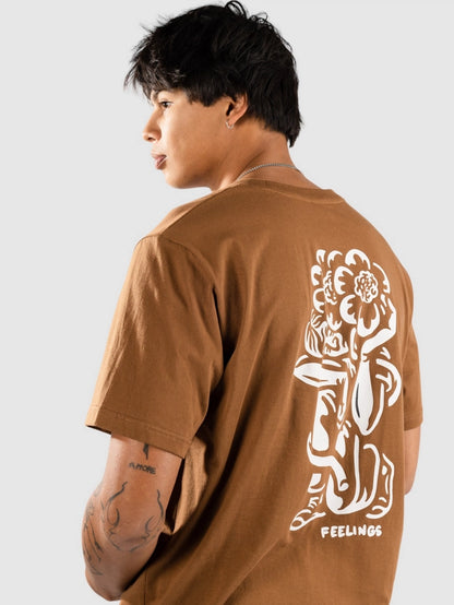 And Feelings Weight T-Shirt brown