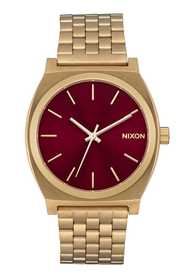 Nixon Watch Time Teller gold oxblood sunray