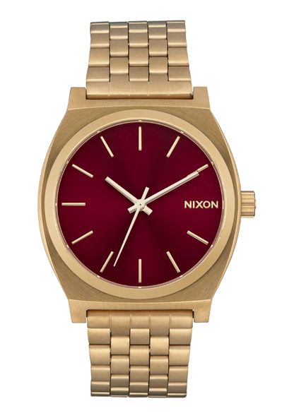 Nixon Watch Time Teller gold oxblood sunray