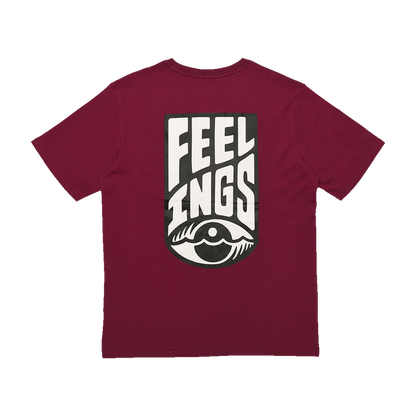 AndFeelings Logo Tee Shirt Burgundy front back