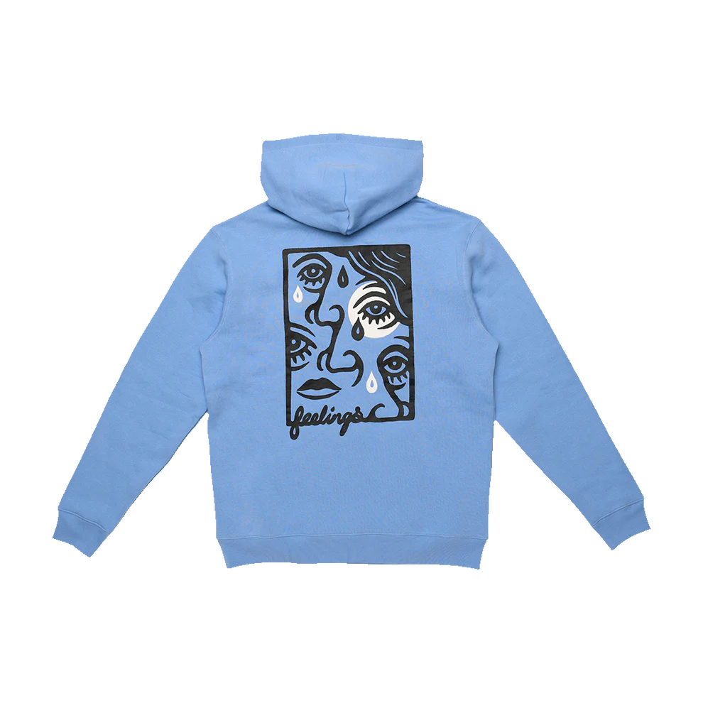 AndFeelings Pablo Hoodie Iris Blue front back