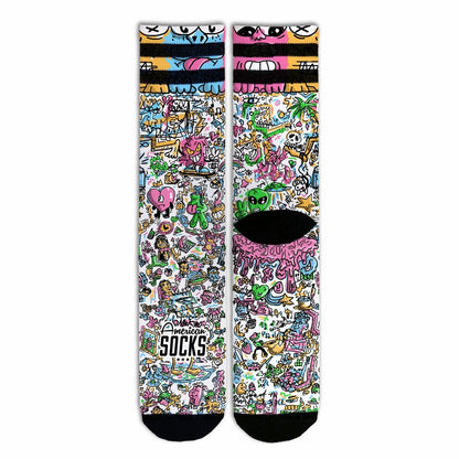 American socks Doodle – Mid High front back