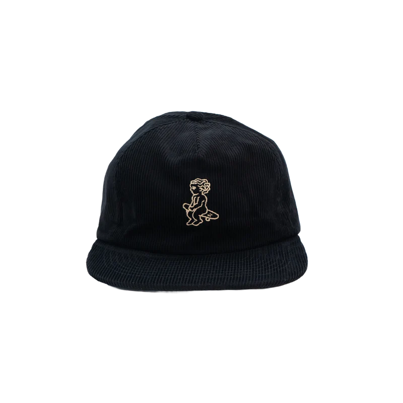 Ikon Flat 5 Panel Corduroy Cap front back