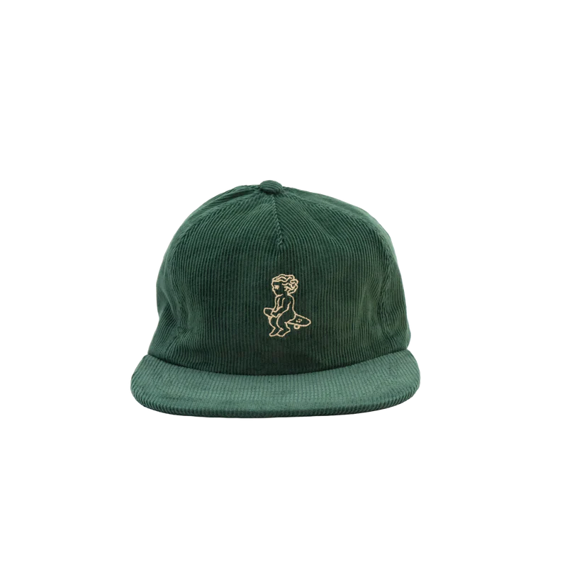 Ikon Flat 5 Panel Corduroy Cap front back