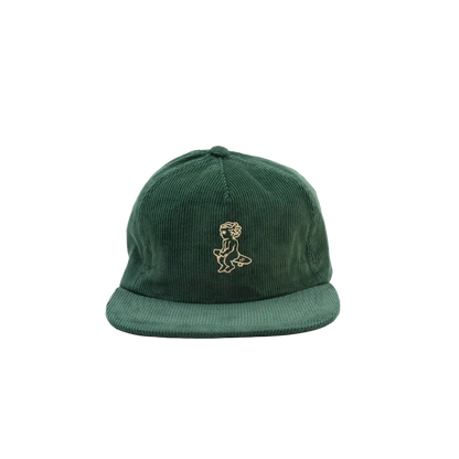 Ikon Flat 5 Panel Corduroy Cap front back