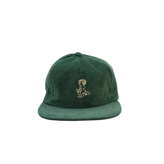 Ikon Flat 5 Panel Corduroy Cap front back