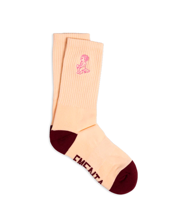 BABYSOCK_Beige_Burgundy