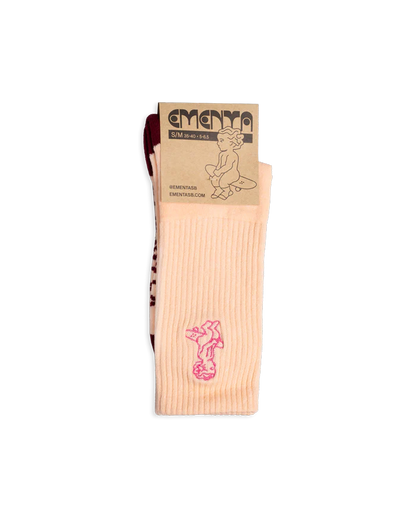 Chaussettes Ementa Baby Beige/Bordeaux