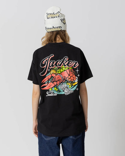 JACKER LOBSTER SERVICE T-SHIRT - BLACK