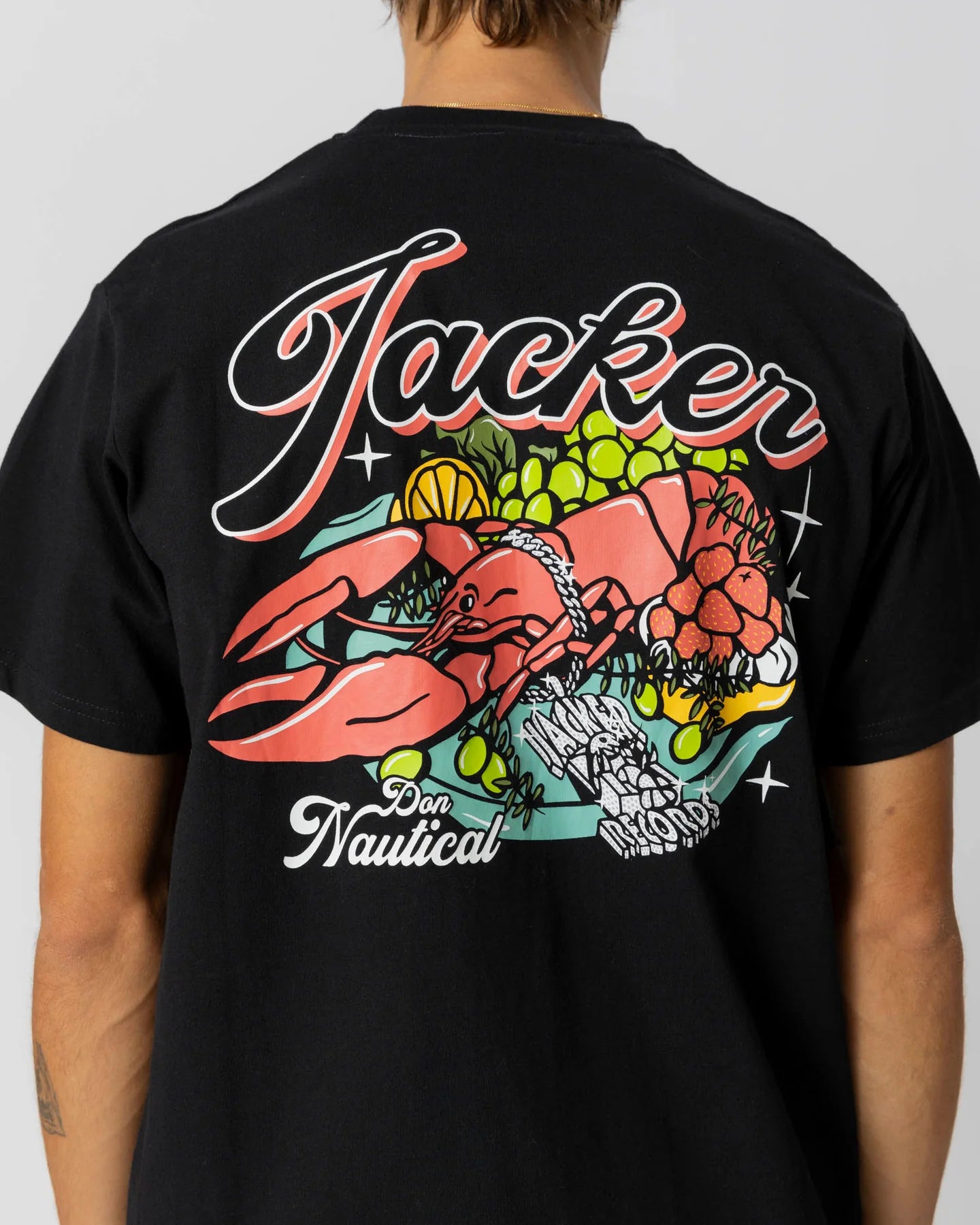 JACKER LOBSTER SERVICE T-SHIRT - BLACK