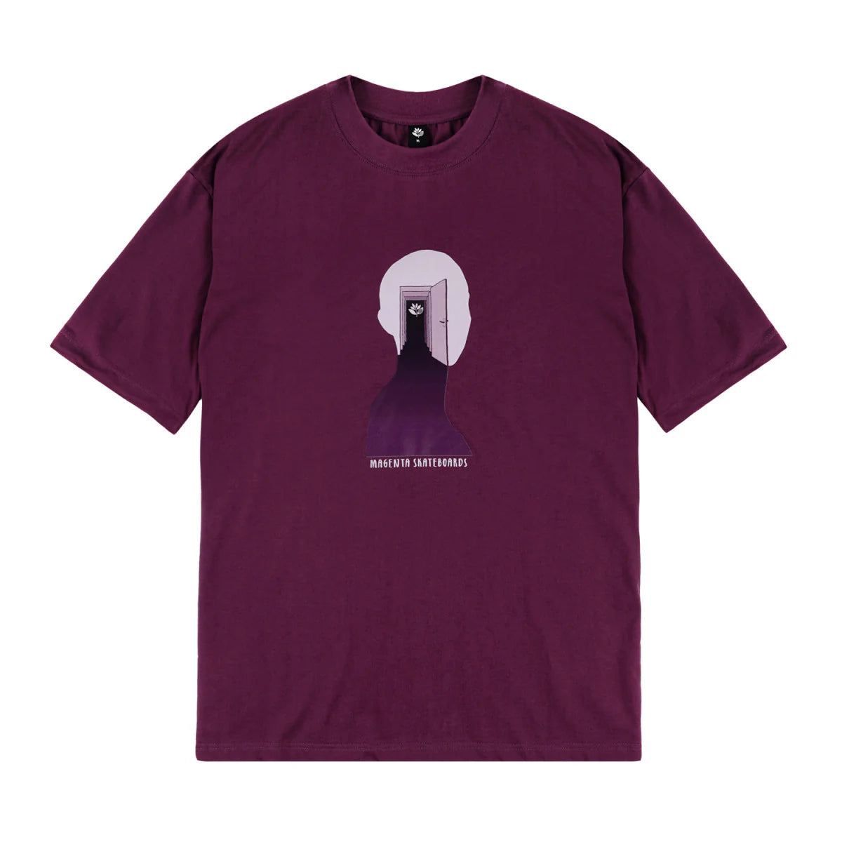 Magenta Door Tee Purple front back