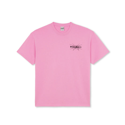 Polar Tee | Spiderweb - Pink front back