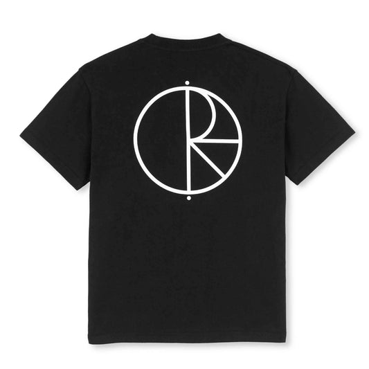 POLAR - STROKE LOGO TEE BLACK front back