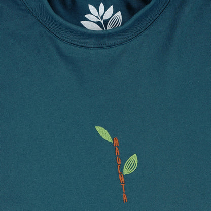 Magenta Tree Plant T-Shirt - Petrol Blue