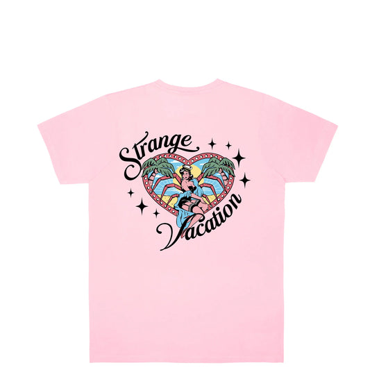 JACKER VACATION T-SHIRT - PINK FRONT BACK