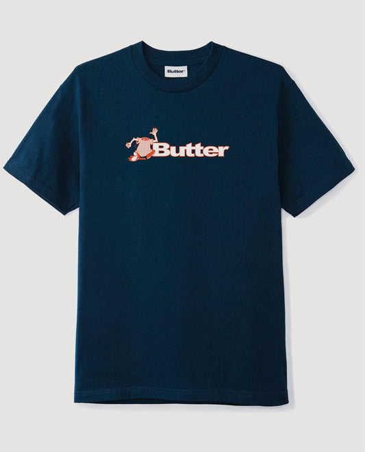 Butter Goods - T-Shirt logo Tee - Navy front back