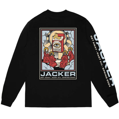 JACKER Passio Garo Black long sleeves Tee-shirt front back