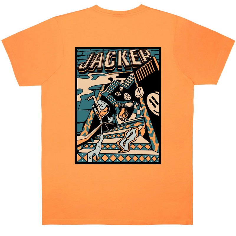 JACKER Therapy Orange Short Sleeve T-Shirt front back