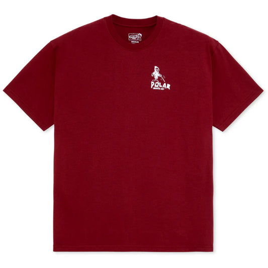 Polar T-shirt Reaper Wine front back