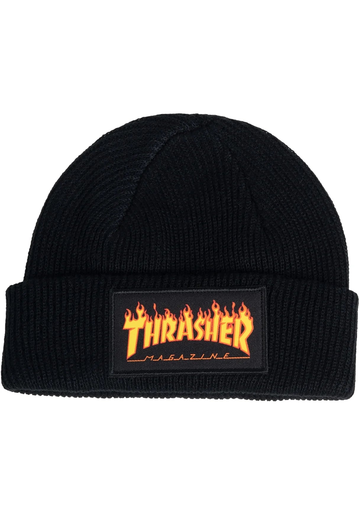 THRASHER BEANIE FLAME LOGO BLACK