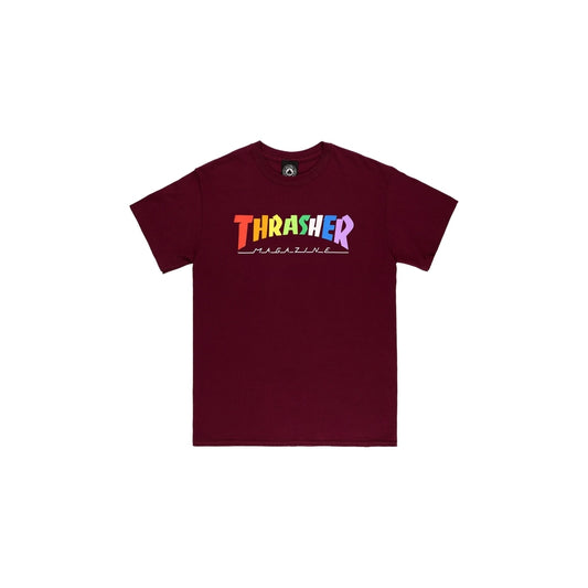 T-Shirt Thrasher Rainbow Mag Maroon S