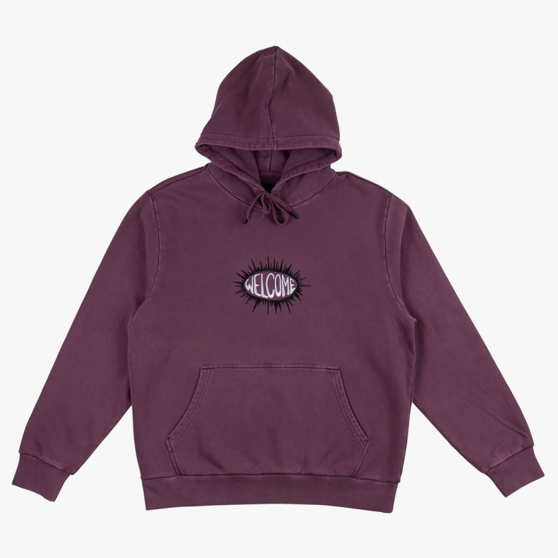 Welcome – Burst Hoodie –  plum