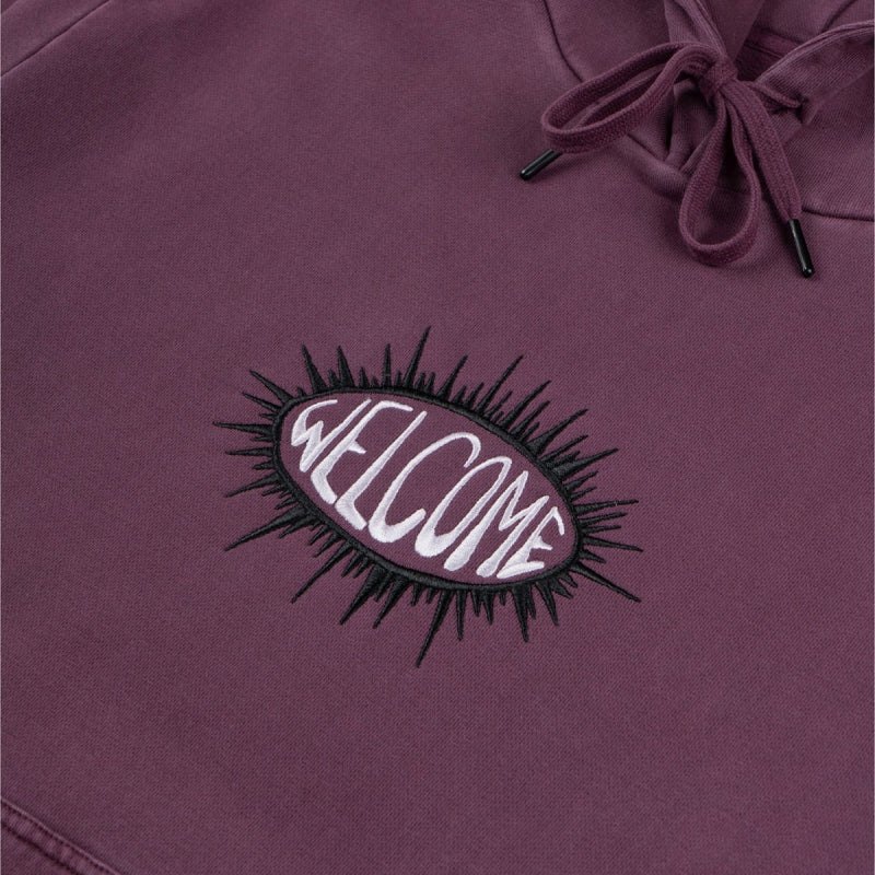 Welcome – Burst Hoodie –  plum